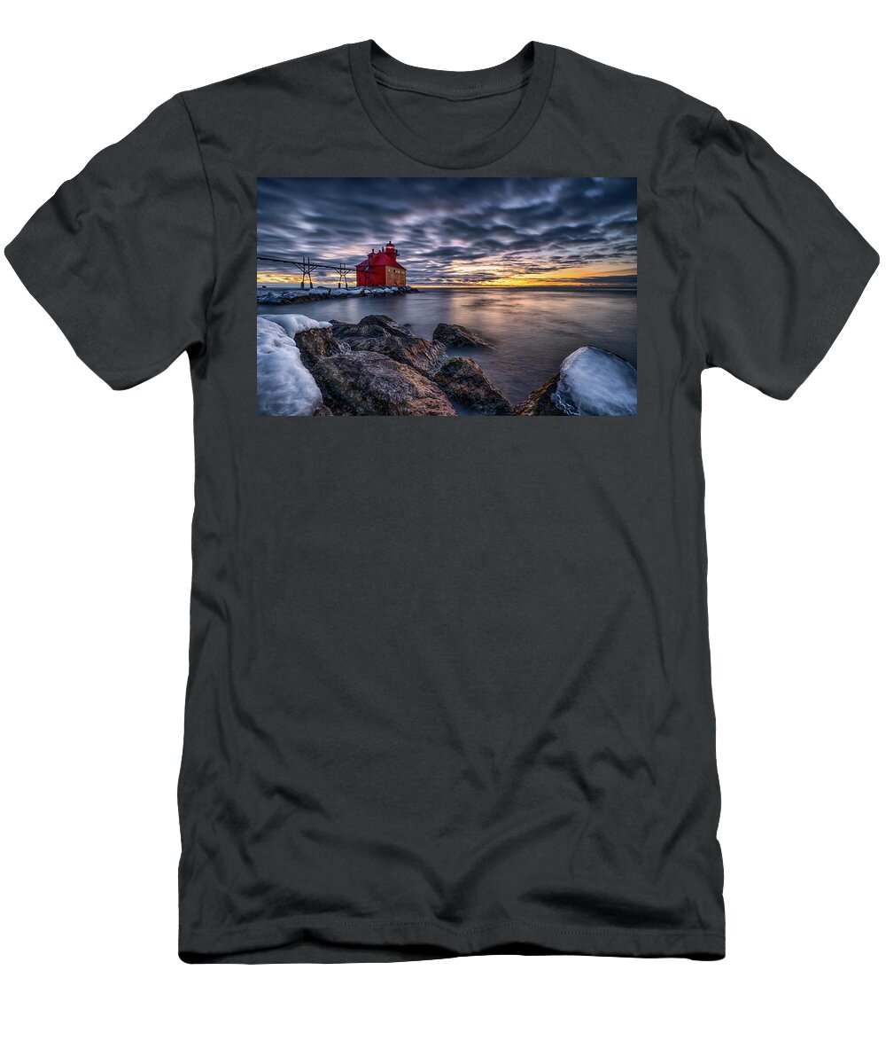 Lighthouse T-Shirt featuring the photograph Big Red by Brad Bellisle