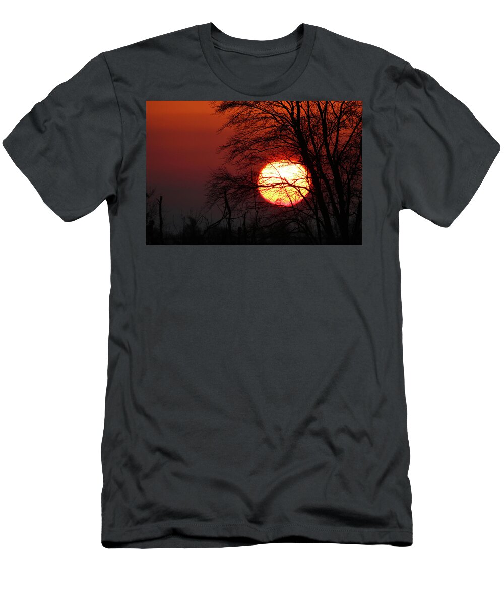 Sun T-Shirt featuring the photograph Big Sun Up by Brook Burling