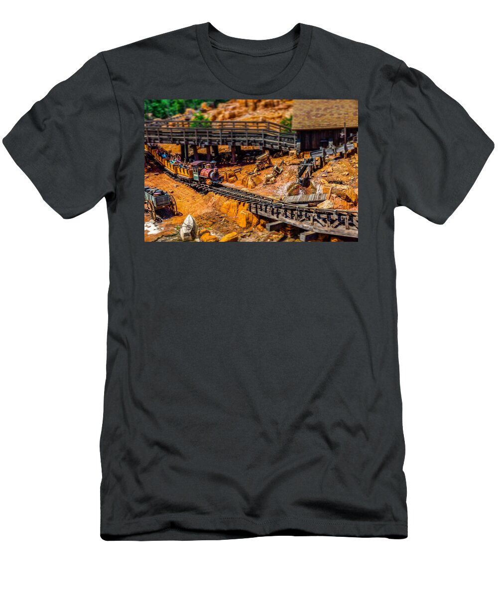  T-Shirt featuring the photograph Big Thunder Mountain Railroad by Rodney Lee Williams