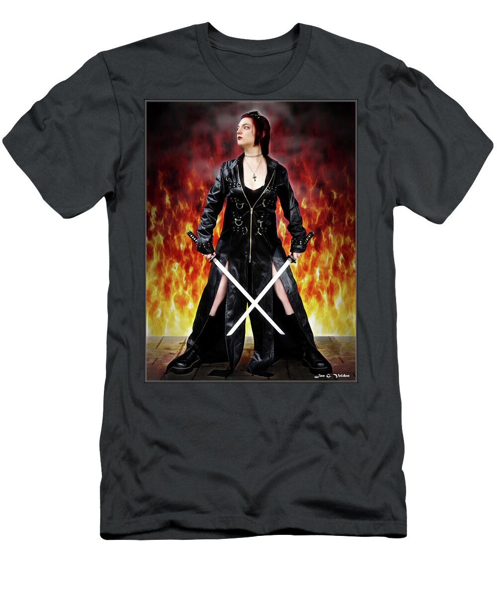 Fire T-Shirt featuring the photograph Blades by Jon Volden
