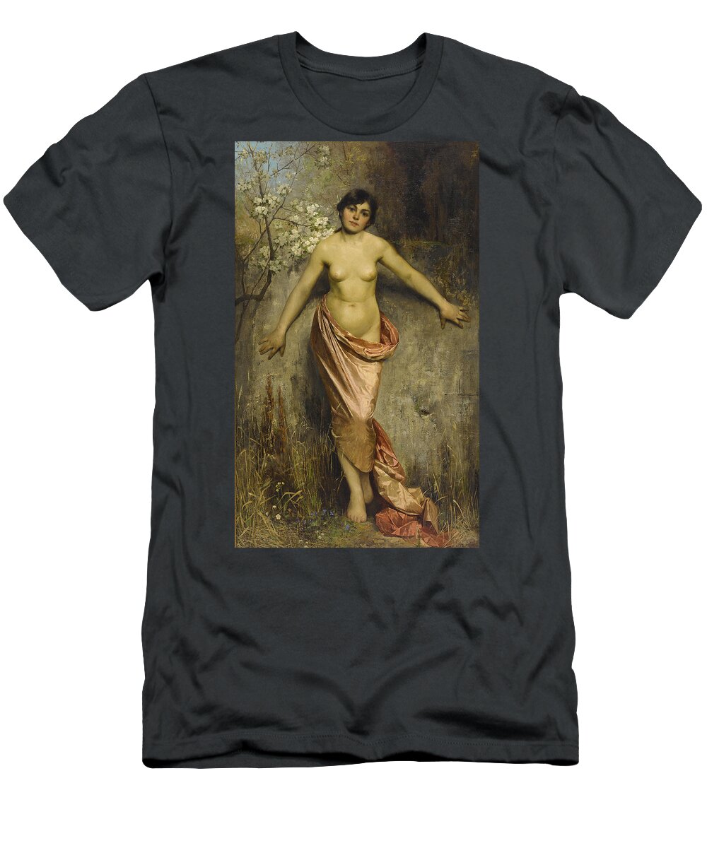Theodor Matthei T-Shirt featuring the painting Blossoms by Theodor Matthei