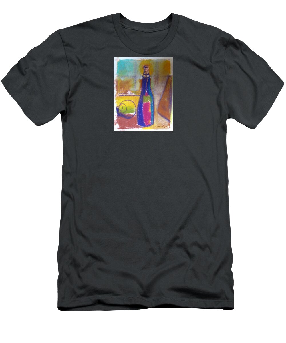 Skech T-Shirt featuring the painting Blue Bottle by Suzanne Giuriati Cerny
