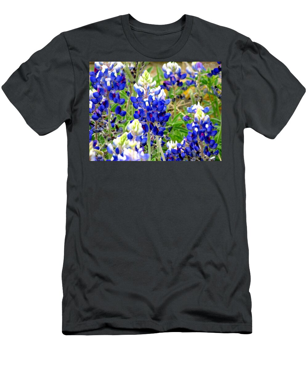 Texas Bluebonnets T-Shirt featuring the photograph Bluebonnets Galore by Amy Hosp