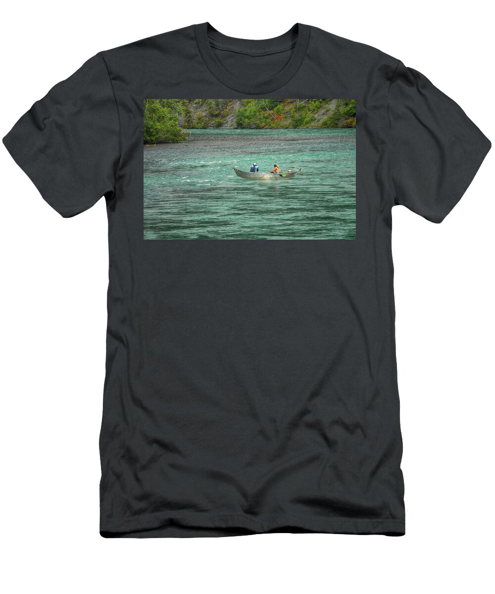 Kenai T-Shirt featuring the photograph Boating Along the Kenai River by Dyle Warren