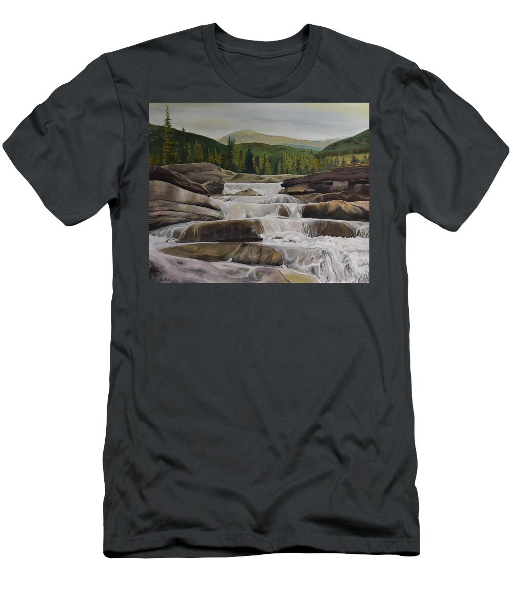  T-Shirt featuring the painting Bragg Creek by Barbel Smith