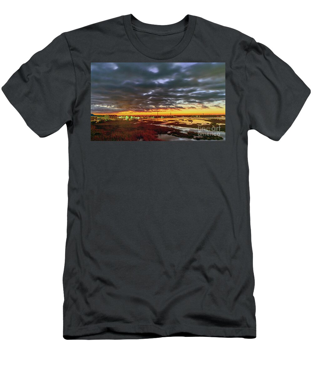 Sunset T-Shirt featuring the photograph Bridge Clouds by DJA Images