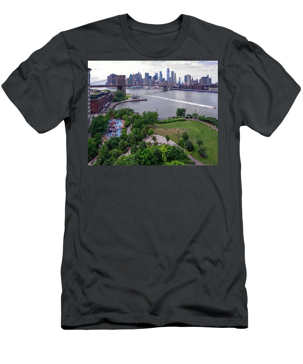 Brooklyn Bridge Park T-Shirt featuring the photograph Brooklyn Bridge Park by S Paul Sahm