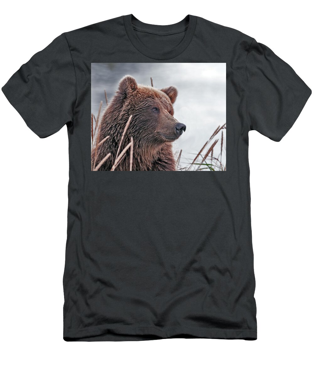 Wild T-Shirt featuring the photograph Brown Bear in Deep Thought by Gary Langley