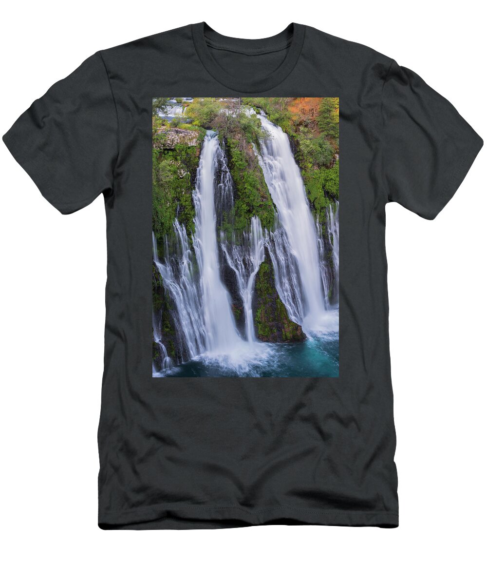 Jeff Foott T-Shirt featuring the photograph Burney Falls In Mcarthur-burney Falls Park by Jeff Foott