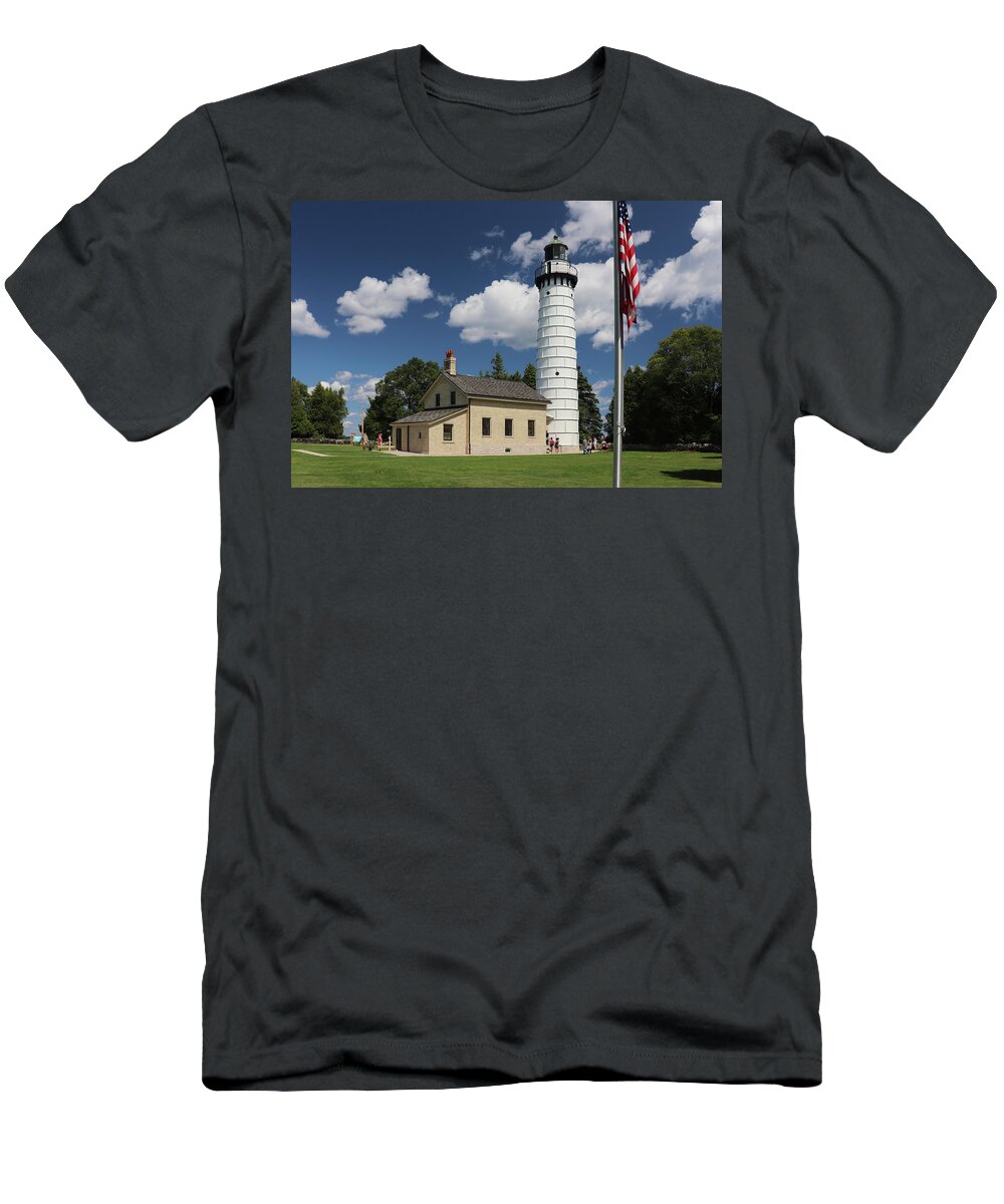 Explore T-Shirt featuring the photograph Cana Island Light Station at 150 by David T Wilkinson