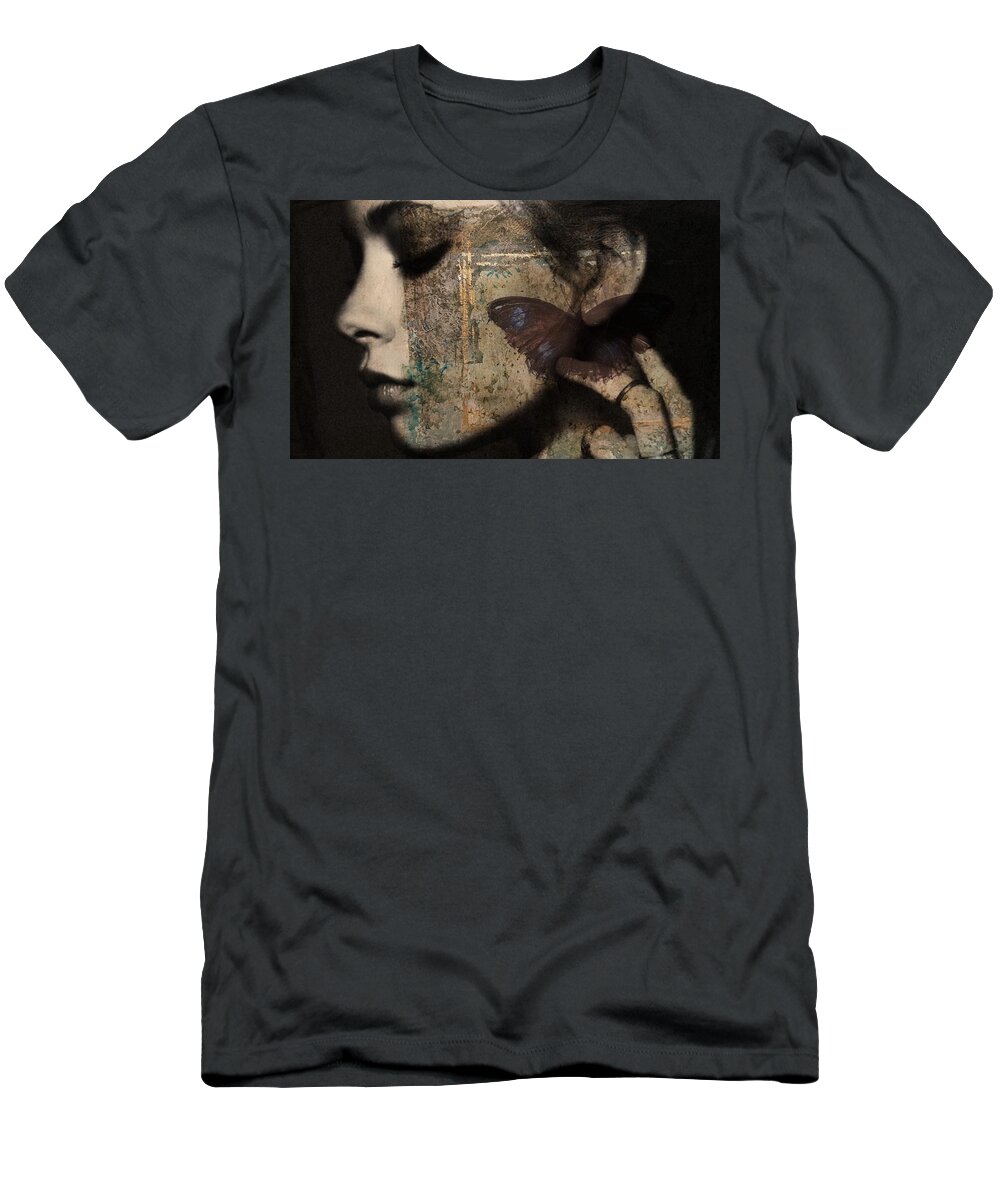 Love T-Shirt featuring the mixed media Can't Help Falling In Love With You by Paul Lovering