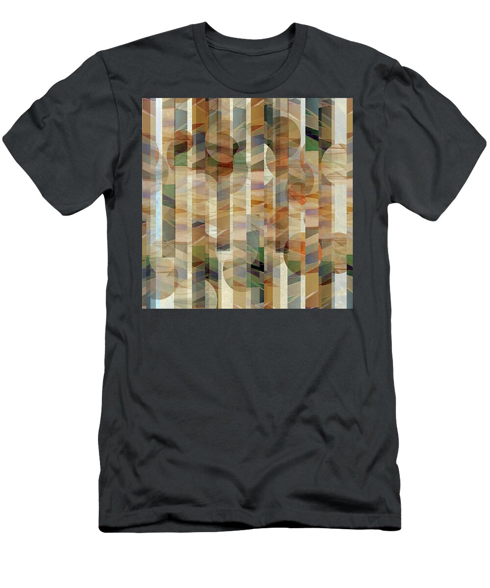 Circles T-Shirt featuring the digital art Canyon Circles and Stripes by Sand And Chi