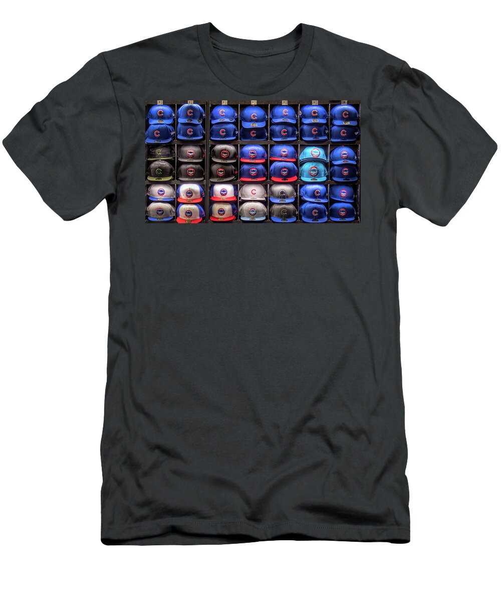 Cubs Caps T-Shirt featuring the photograph Cap-tivating by Wes Iversen