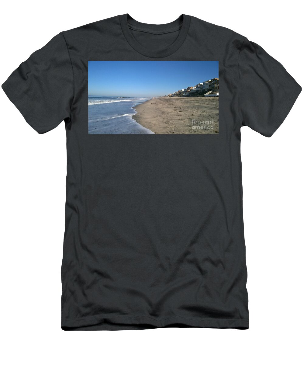 Carlsbad Beach By Lee Antle At Ziggyamore Cali Coast Series Socal Southern California T-Shirt featuring the photograph Carlsbad Beach by Lee Antle