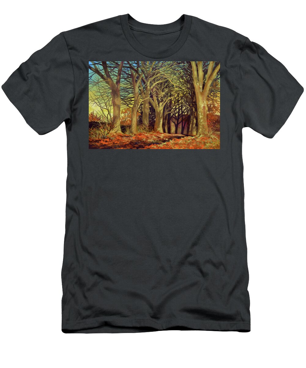 Architecture T-Shirt featuring the painting Cathedral by Hans Neuhart