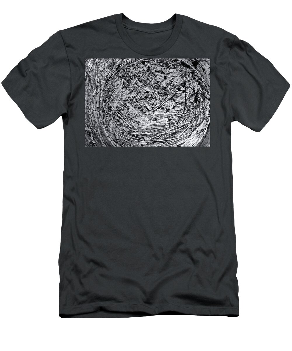 Chaos T-Shirt featuring the photograph Chaos And Confusion Monochrome by Jeff Townsend