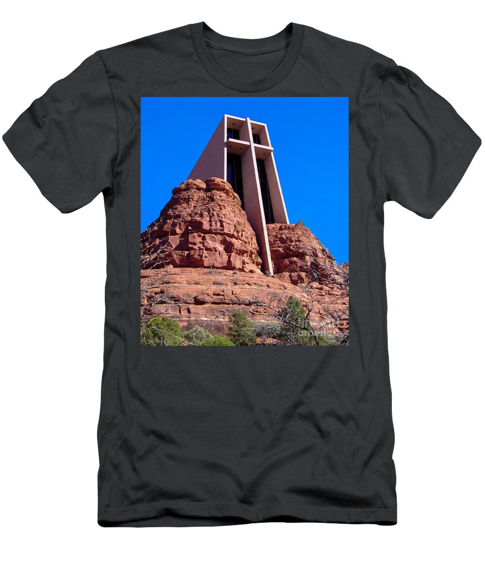 Chapel Of The Holy Cross T-Shirt featuring the photograph Chapel of the Holy Cross by Eye Olating Images