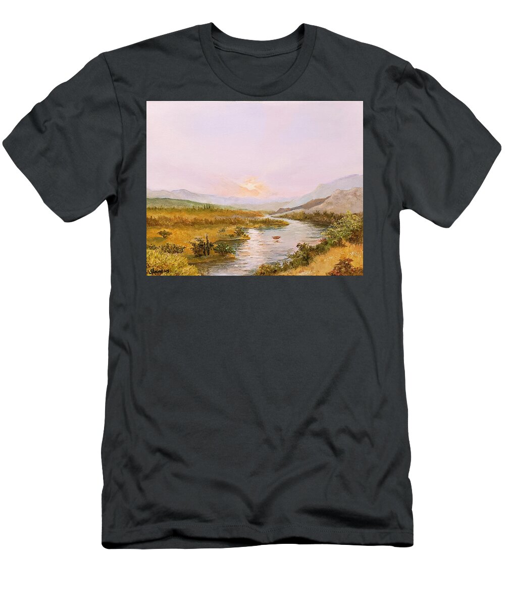 Charon T-Shirt featuring the painting Charon's Sabbatical by James Andrews