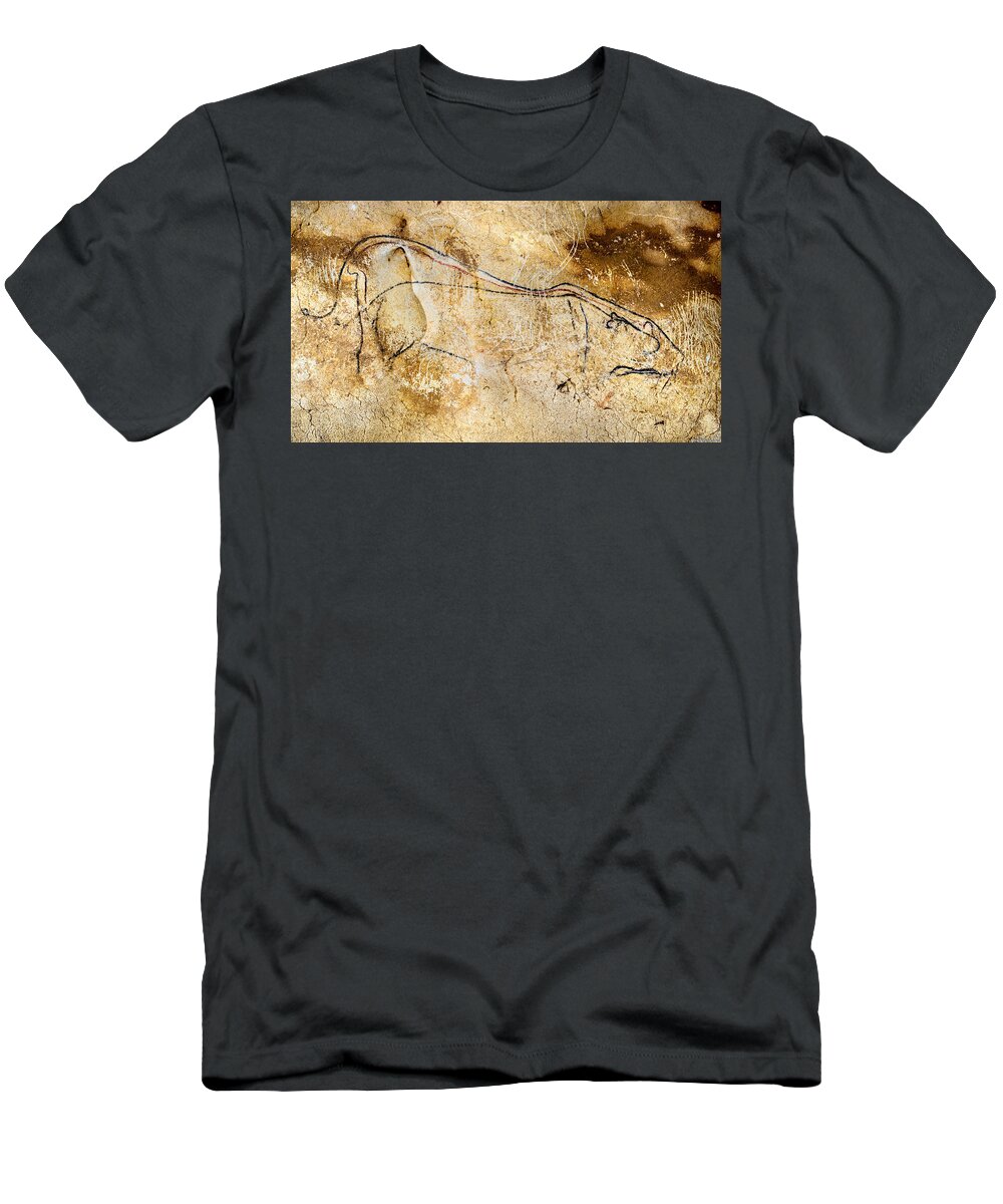 Chauvet Cave Lions T-Shirt featuring the digital art Chauvet Cave lions courting by Weston Westmoreland