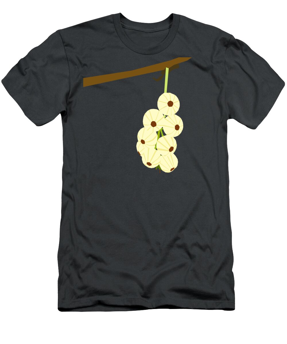 Cherry T-Shirt featuring the digital art Cherry Blossom by Rizu Designs