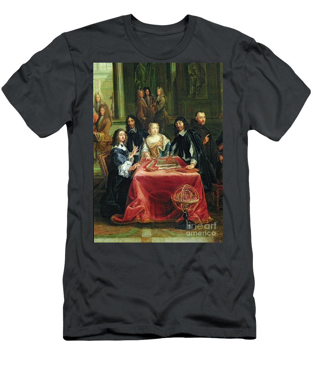 Book T-Shirt featuring the painting Christina Of Sweden by Pierre-louis The Younger Dumesnil