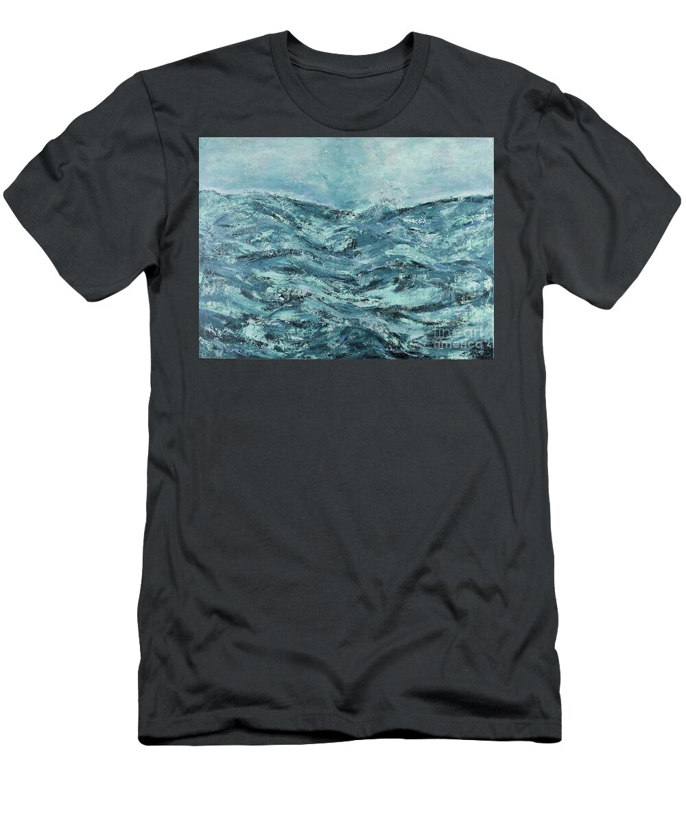 Abstract T-Shirt featuring the painting Churned by Kirsten Koza Reed