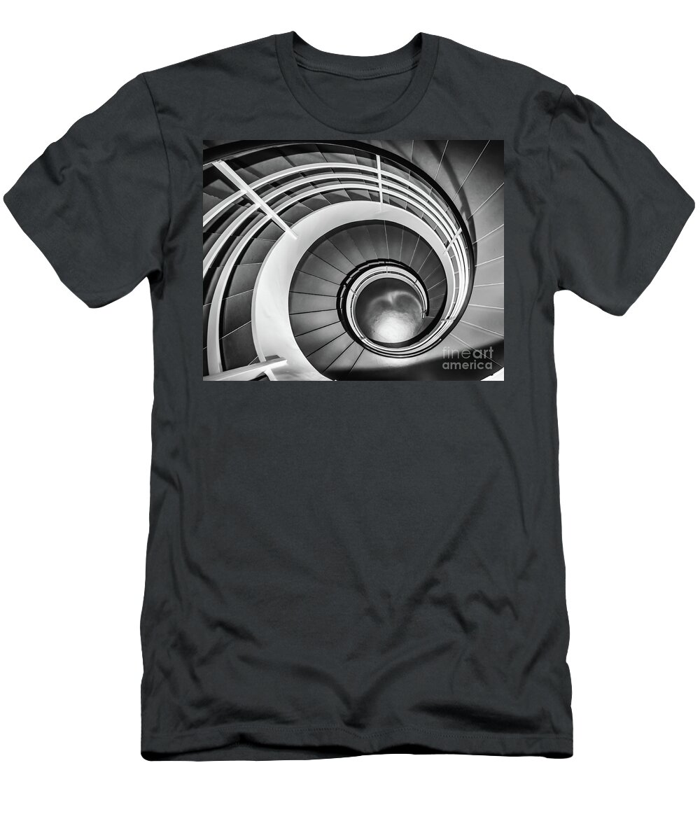 Stairway T-Shirt featuring the photograph Circular stairway by Lyl Dil Creations
