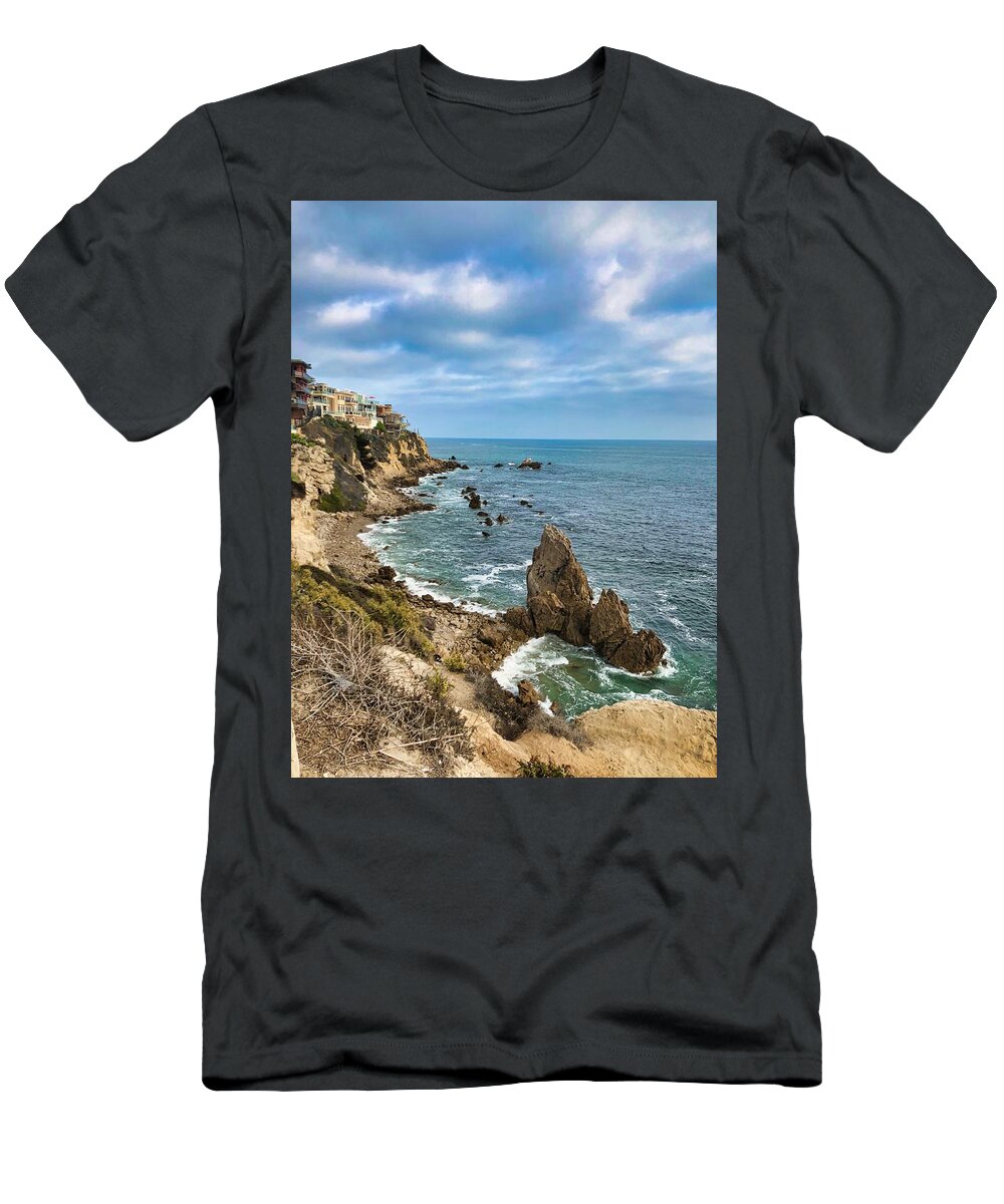 Cliff T-Shirt featuring the photograph Cliffs Of Corona Del Mar by Brian Eberly