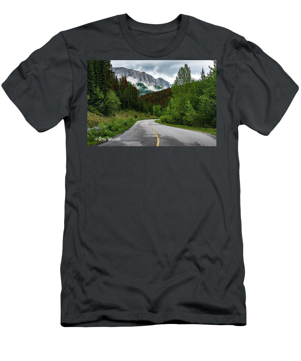 Alberta T-Shirt featuring the photograph Cloaked in Clouds by Joan Wallner
