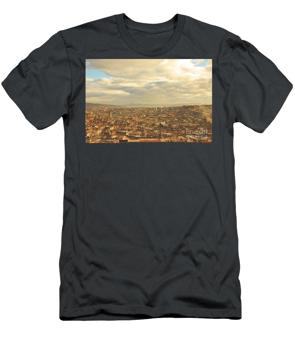 Building Exterior T-Shirt featuring the photograph Cloudy morning in Fez by Yavor Mihaylov