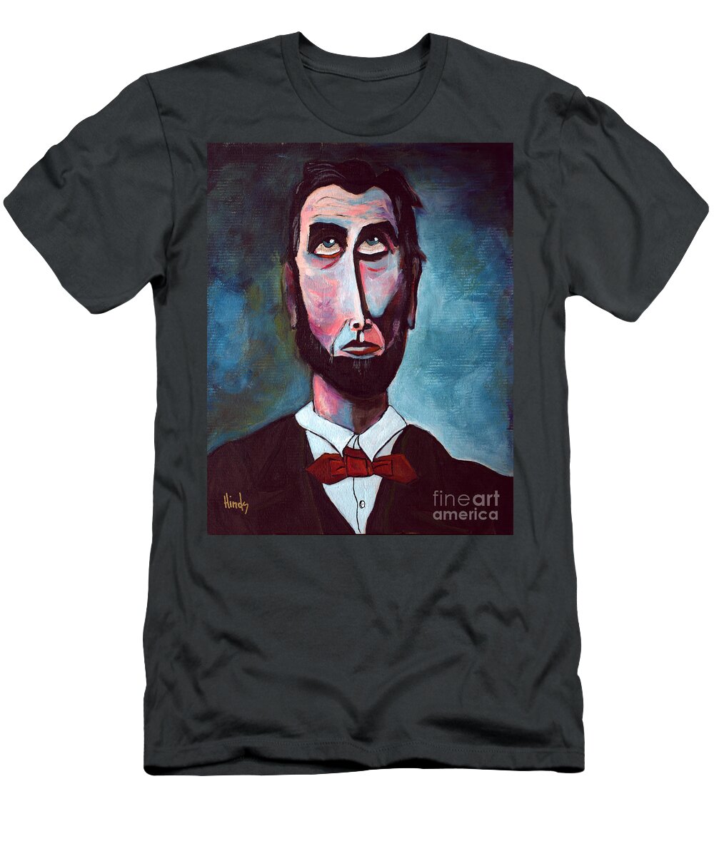 Abraham Lincoln T-Shirt featuring the painting Contemplation by David Hinds