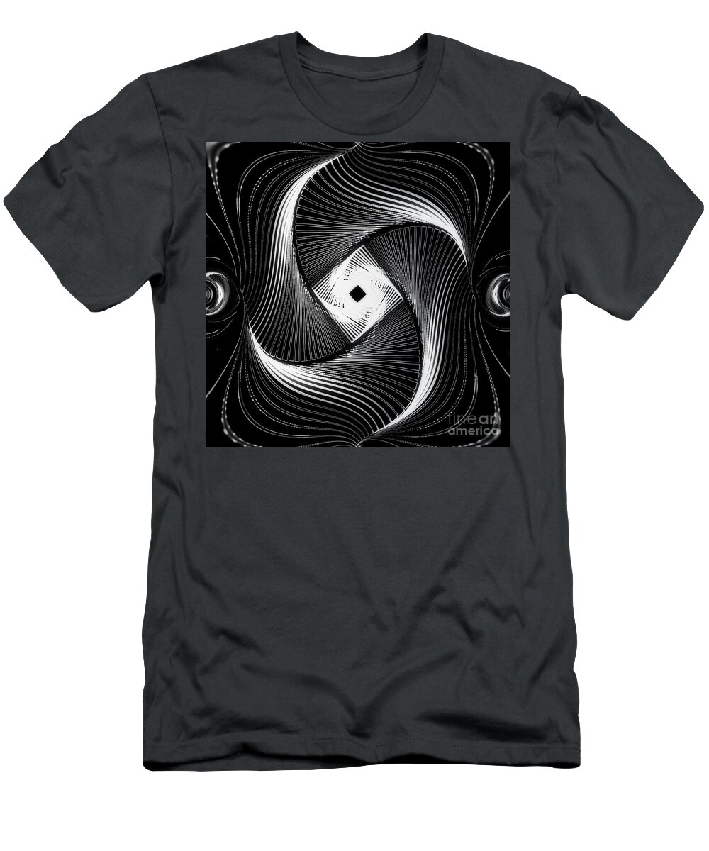 Spin T-Shirt featuring the digital art Crazy Spin Verrueckte Drehung A by Eva-Maria Di Bella