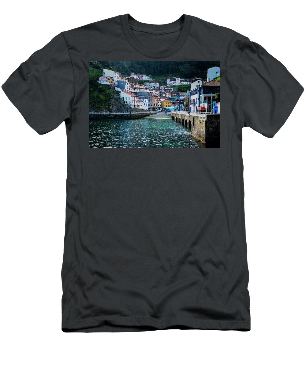 Cudillero Spain T-Shirt featuring the photograph Cudillero Village by Tom Singleton