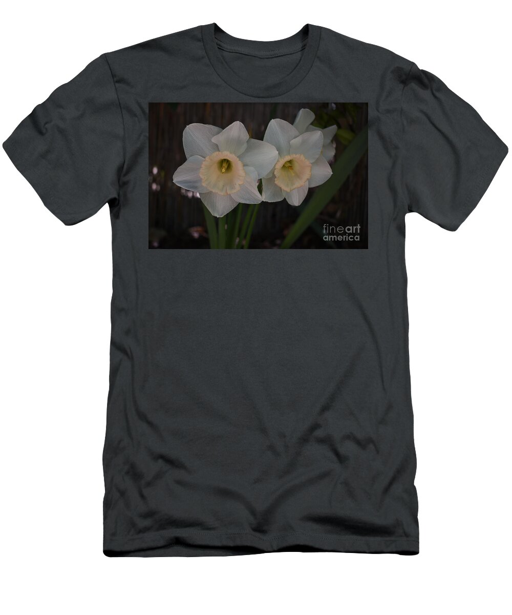 Daffodil T-Shirt featuring the digital art Daffodils by Yenni Harrison