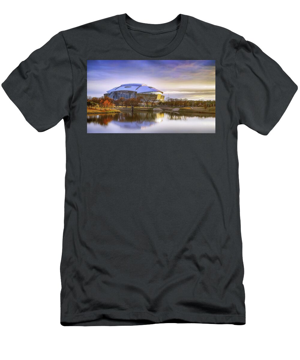 Dallas Cowboys T-Shirt featuring the photograph Dallas Cowboys Stadium Arlington Texas by Robert Bellomy