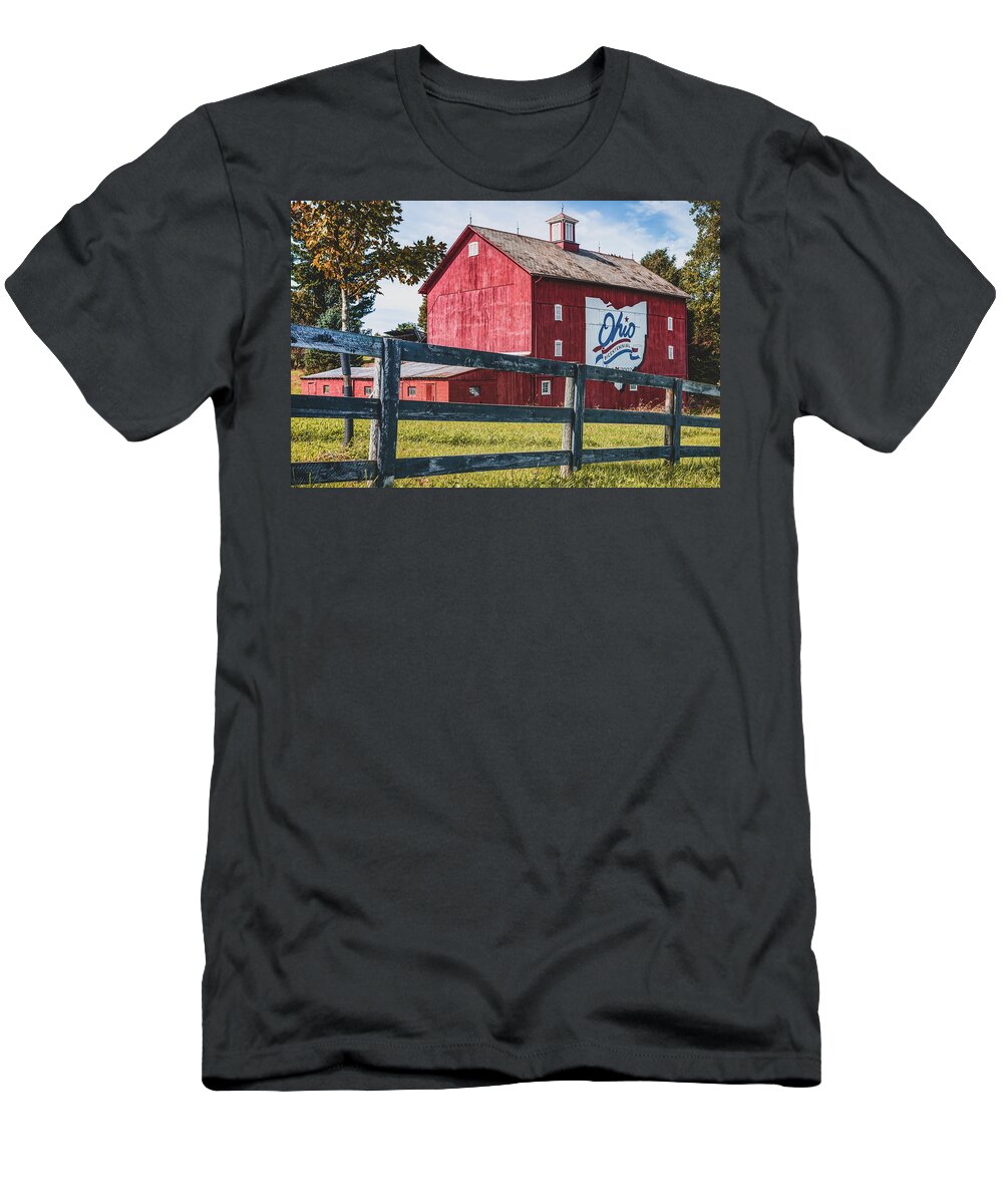 Ohio Wall Art T-Shirt featuring the photograph Delaware County Bicentennial Barn - Ohio by Gregory Ballos