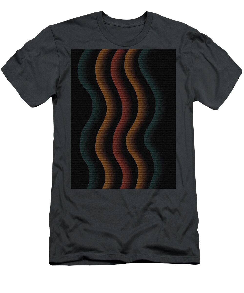 Abstract T-Shirt featuring the digital art Desert waves by Kenneth Benton