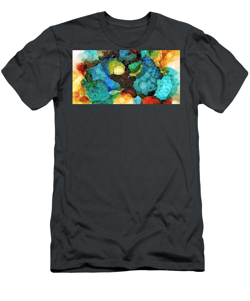 Abstract T-Shirt featuring the mixed media Design 113 by Lucie Dumas