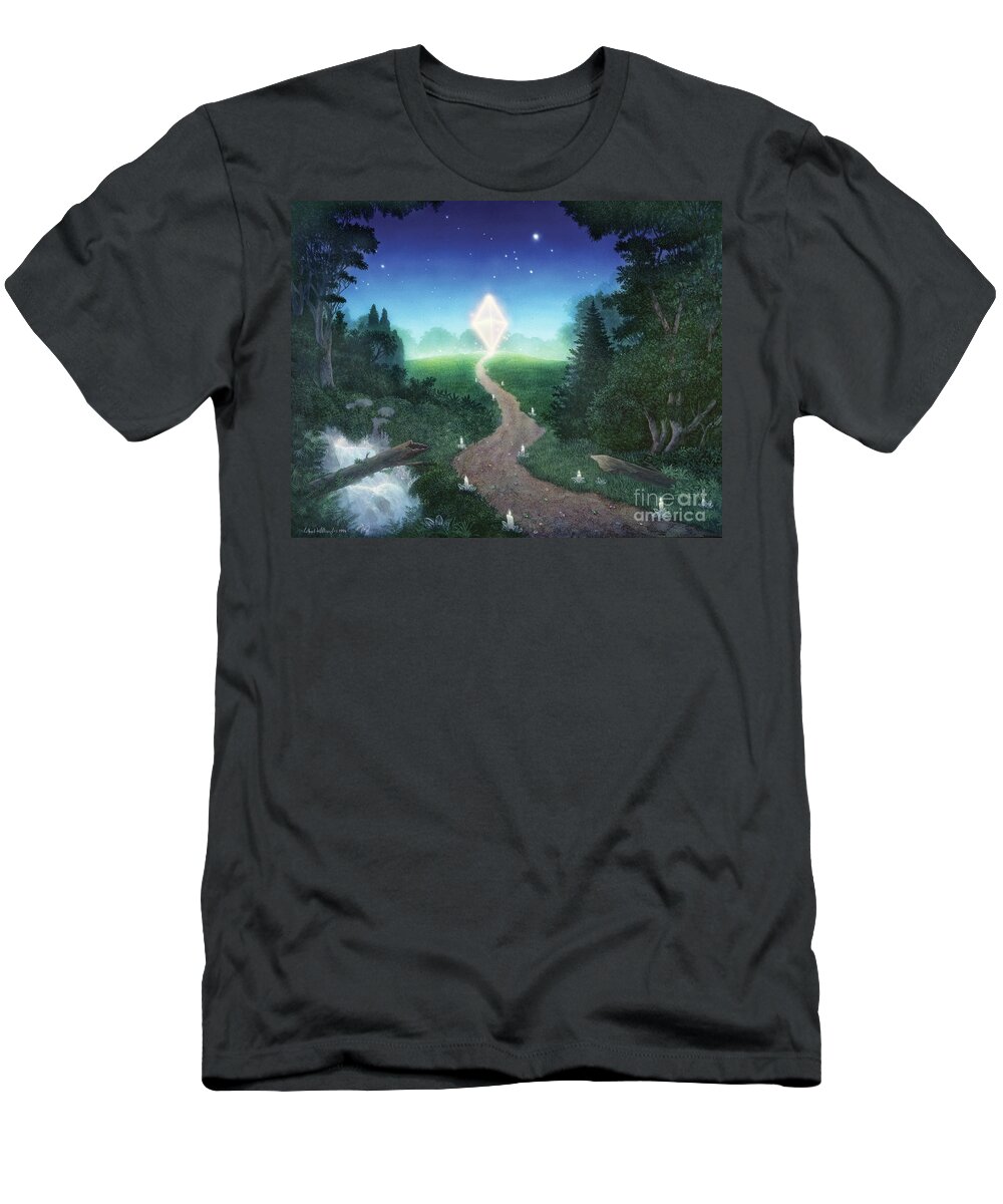 Diamond Path T-Shirt featuring the painting Diamond Path by Gilbert Williams