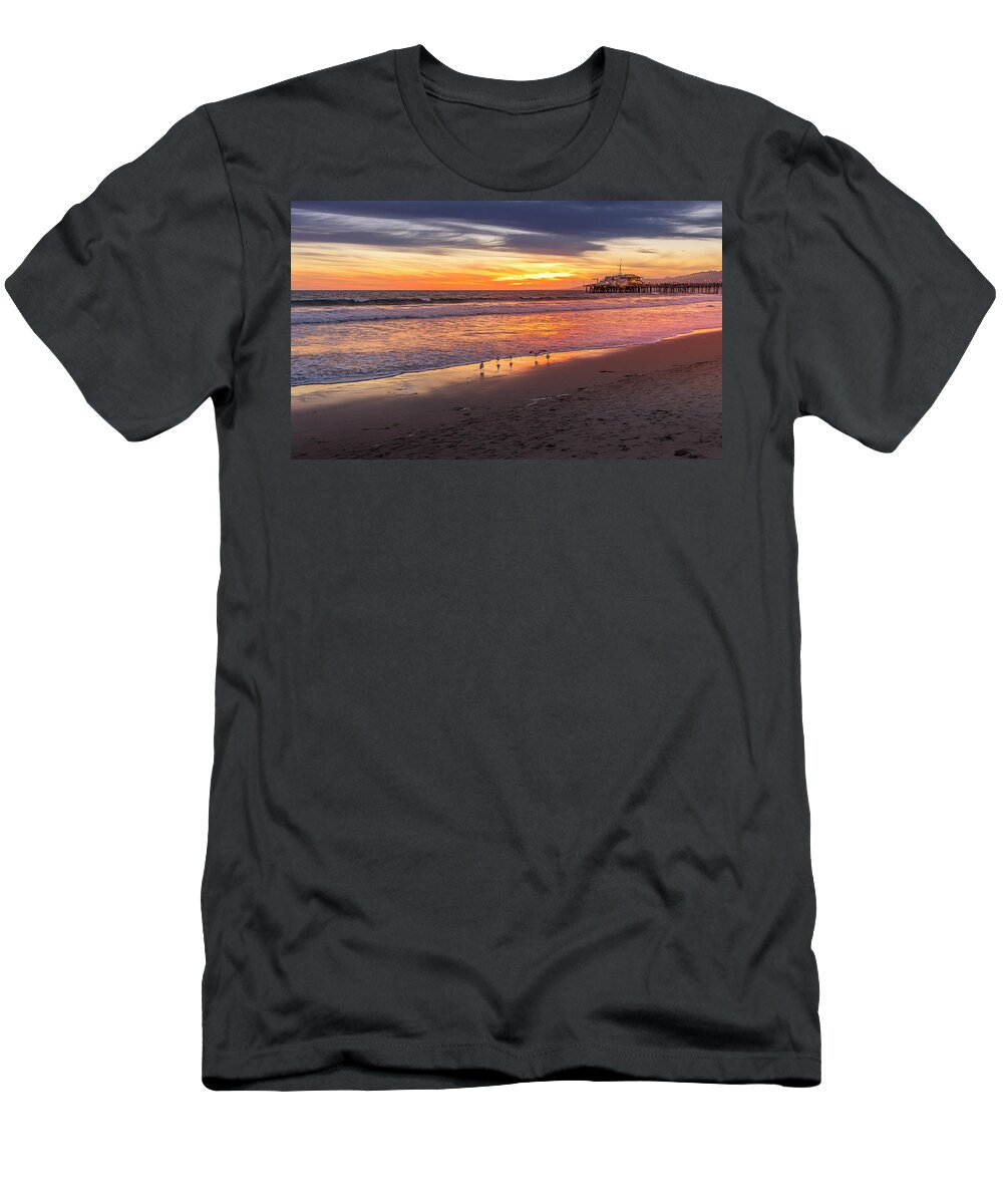 Sunset T-Shirt featuring the photograph Dinner For 4 - Make It 5 by Gene Parks