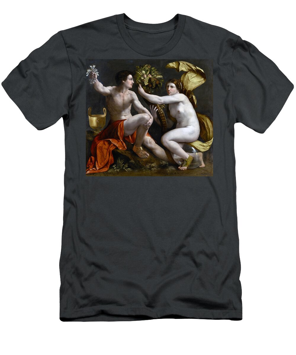 B1019 T-Shirt featuring the painting Allegory Of Fortune #5 by Dosso Dossi
