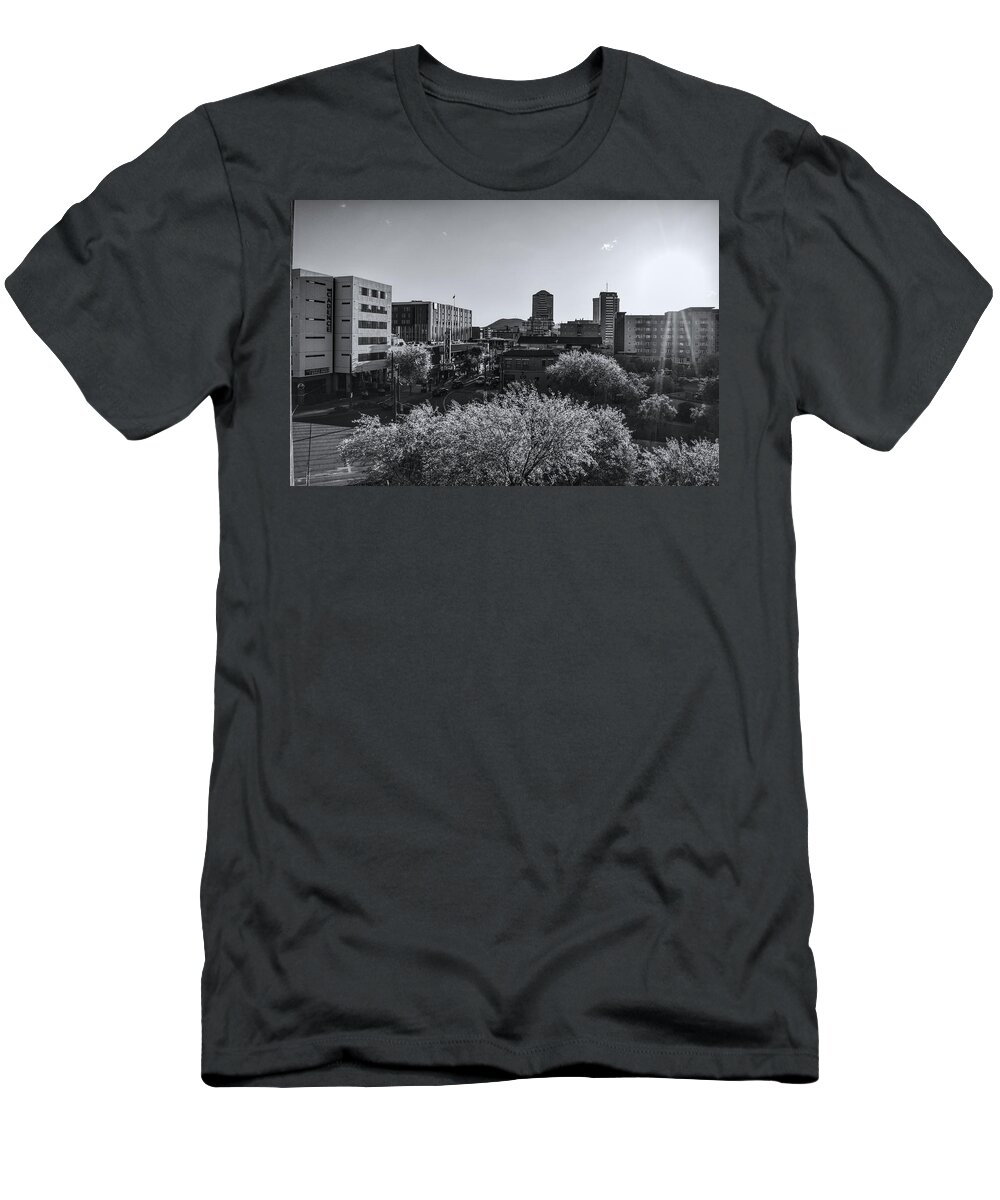 Tucson T-Shirt featuring the photograph Downtown Tucson Black and White by Chance Kafka