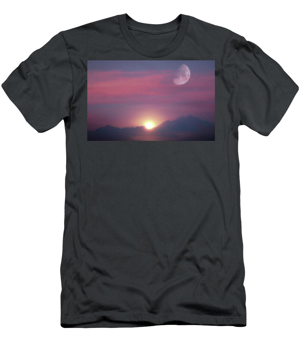 Sunset T-Shirt featuring the photograph Dreamland Sunset Above The African Mountains by Johanna Hurmerinta
