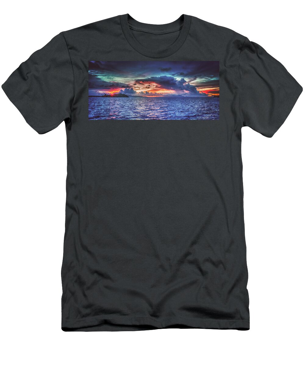 Tahiti T-Shirt featuring the photograph Dreamy Tahitian Sunset by Mountain Dreams