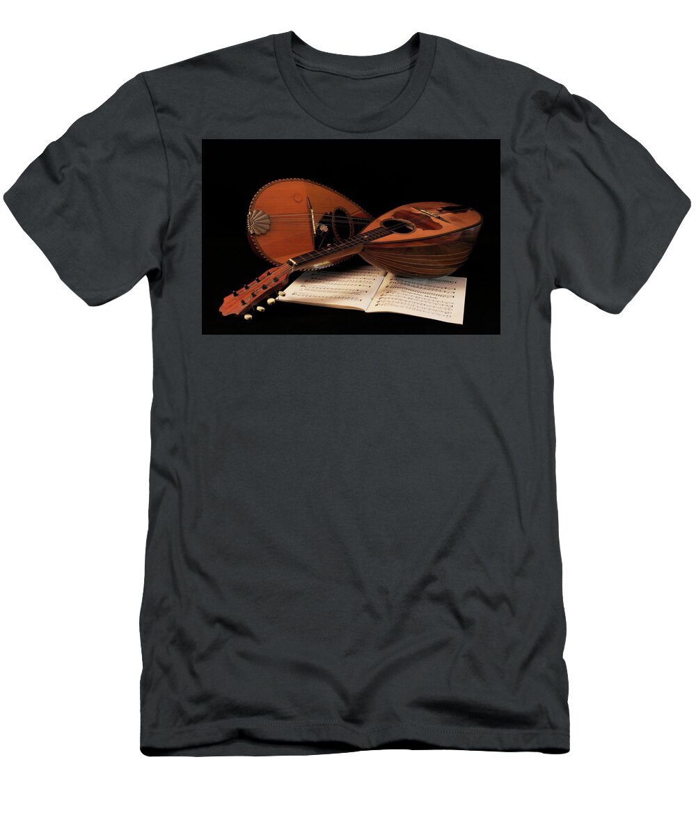 Mandolins T-Shirt featuring the photograph Duelling Mandolins by Wayne Sherriff
