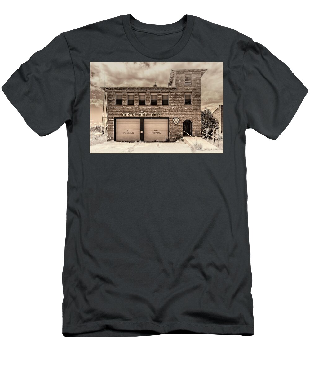  T-Shirt featuring the photograph Duran Fire Dept by Lou Novick