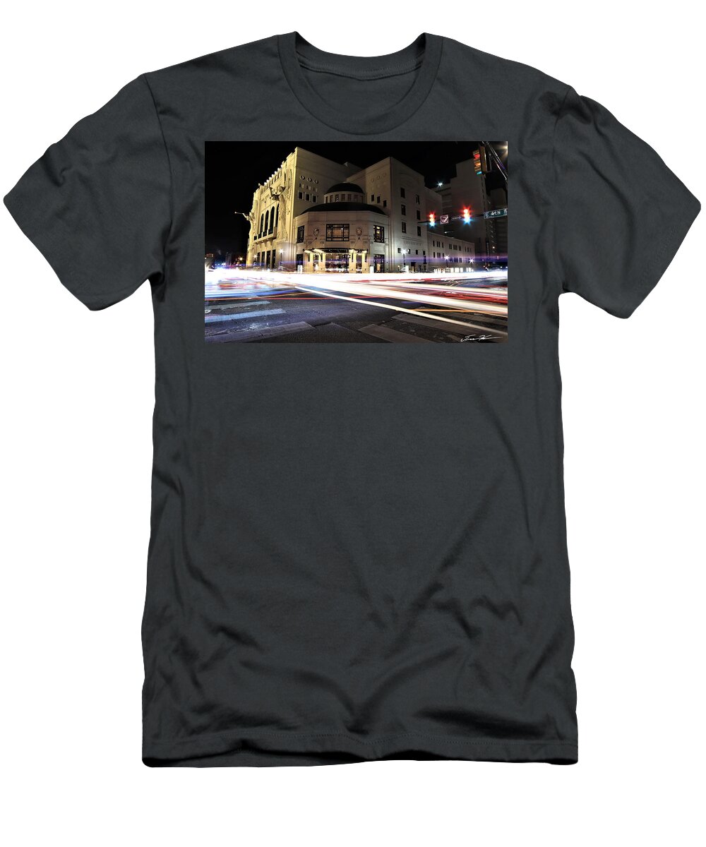 Bass Hall T-Shirt featuring the photograph E. 4th. Street by Tim Kuret