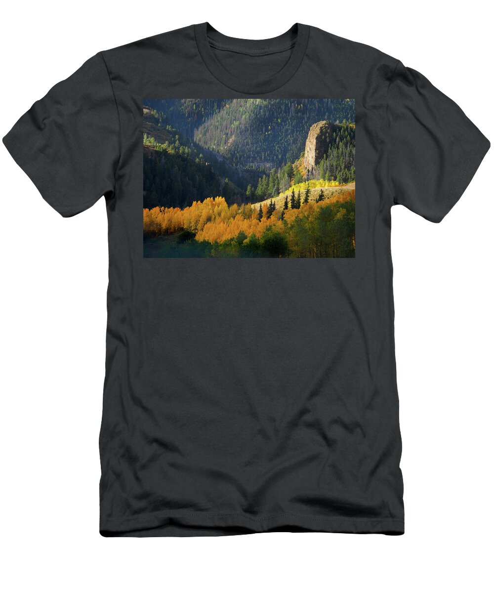 Aspens T-Shirt featuring the photograph Early Morning Light by Johnny Boyd