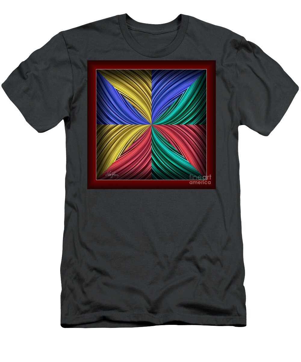 Eight T-Shirt featuring the digital art Eight Track Of Record by Leo Symon