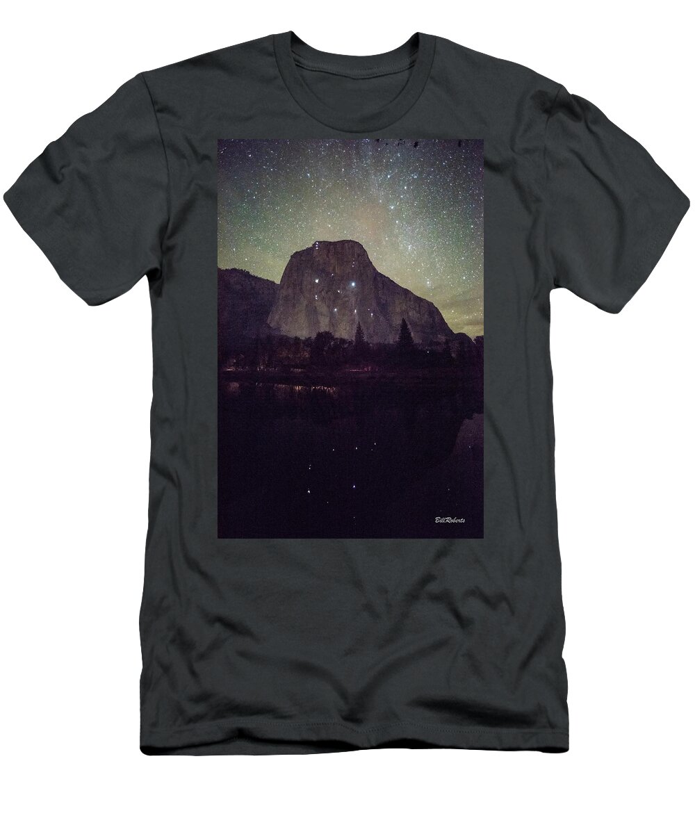 El Capitan T-Shirt featuring the photograph El Capitan At Night 2 by Bill Roberts